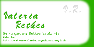 valeria retkes business card